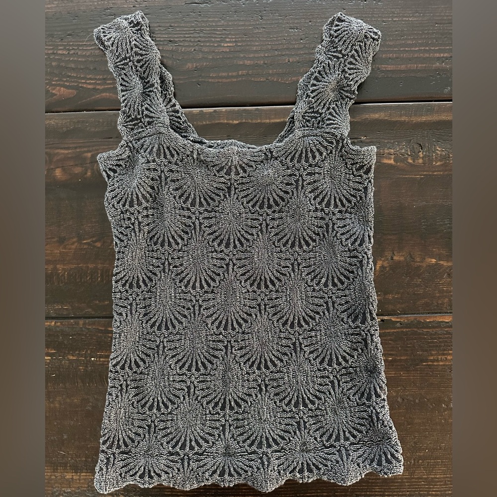 Free People floral knit camisole